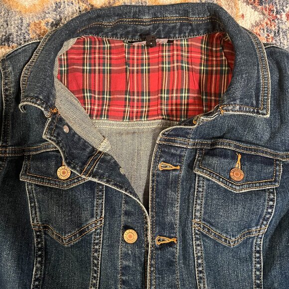 Talbots Jean Jacket Medium-dark Denim Blue Wash Size M EUC - Picture 3 of 9